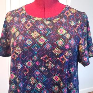 LuLaRoe High Low Dress with Geometric Pattern